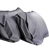WishSmile Bamboo Cooling Pillowcases Queen Pillow Cases Set of 2 Breathable Cool Silky Soft Moist...