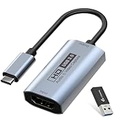 GUERMOK Video Capture Card, USB3.0 HDMI to USB-C Capture Device, Stream & Record at 2K@30FPS 1080...