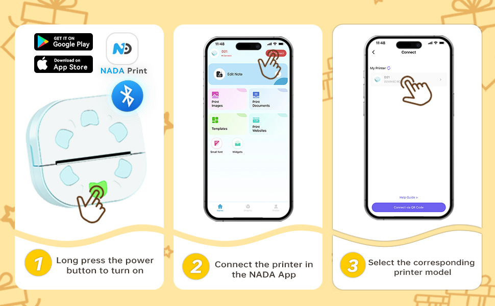 D21 sticker printer bluetooth