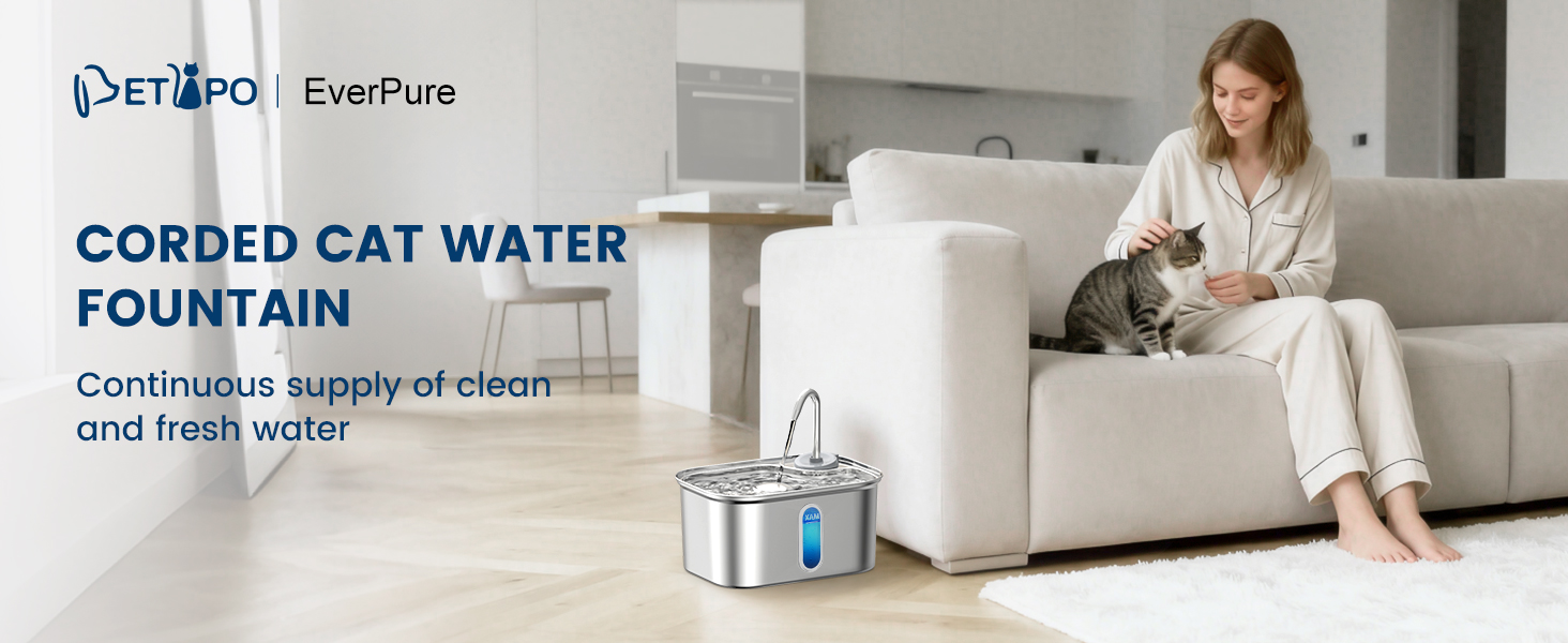 cat water fountain stainless steel cat water fountain for cat indoor dog water fountain kitty spout