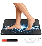 Grounding Well Earthing Mat for Feet, 24"x16" Grounding Pad with Easy Setup, 15 Ft Cord Durable &amp;...