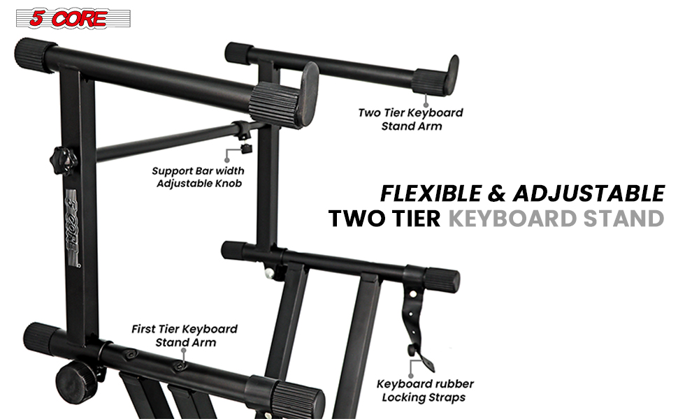 Keyboard Stand Single X Style 7 Adjustable Digital Electric Piano 61 76 88 Keys