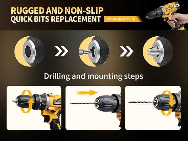 RUGGEDAND NON-SLIPQUICK BITS REPLACEMENT