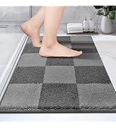 PURRUGS Machine Washable Matting Free Bathroom Rug 20" x 30", Non-Slip Dense Pile Bath Mat, Super...