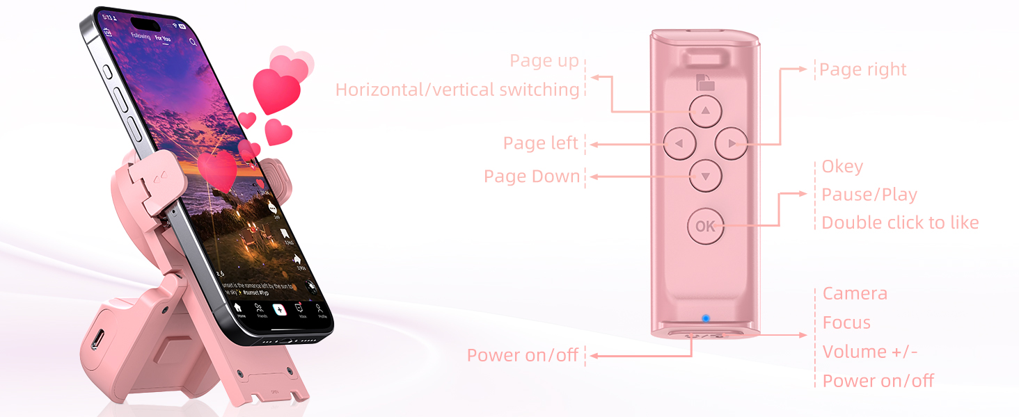 phone scroller remote,kindle app,phone remote,bluetooth page turner