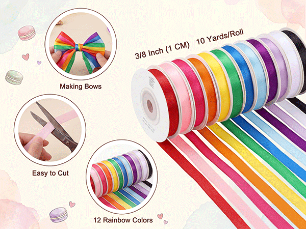 Rainbow Ribbon 12 Colors