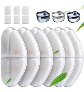 6 Pack of Filter &amp; 6 Pump Sponges for FEELNEEDY 7L/1.8Gal Dog Water Fountain, Dog Water Bowl Disp...