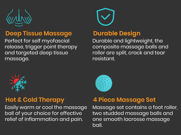 plantar fasciitis relief massage ball set foot pain