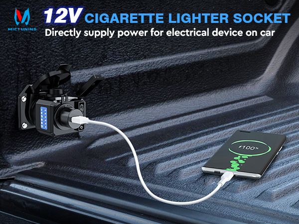 12V cigarette lighter socket