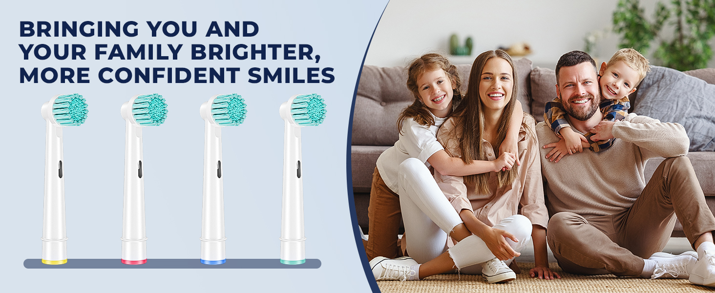 Electric Toothbrush Head Family Pack