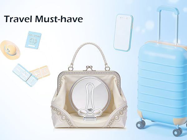 10x 20x 30x 40x magnifying mirror, hand mirror, handheld mirror, travel makeup mirror, small mirror