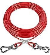 XiaZ Tie Out Cable for Dogs, 20FT Dog Leads for Yard, Heavy Duty Dog Tie Out Cable for Large Dogs...