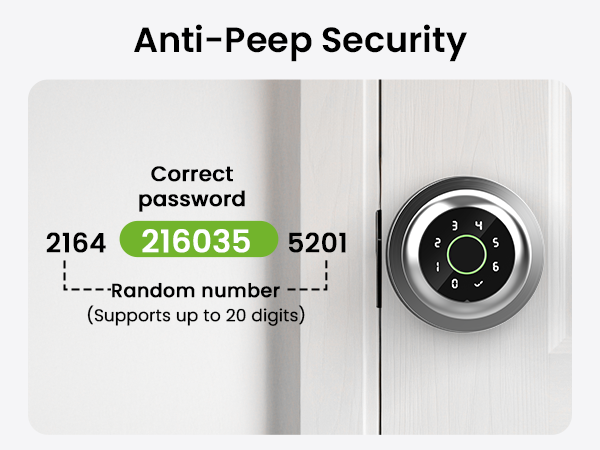 ghome smart door knob - anti-peeping passcodes