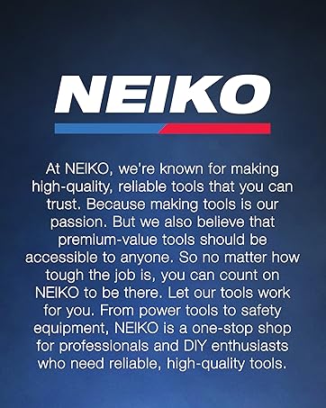 The NEIKO logo above text about the brand. Text reads: NEIKO.