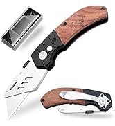 Vickay Utility Knife with Belt Clip, Heavy Duty Box Cutter Knife for Cartons, Cardboard, Carpet a...
