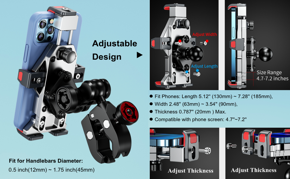 Adjustable to match the size of your phone