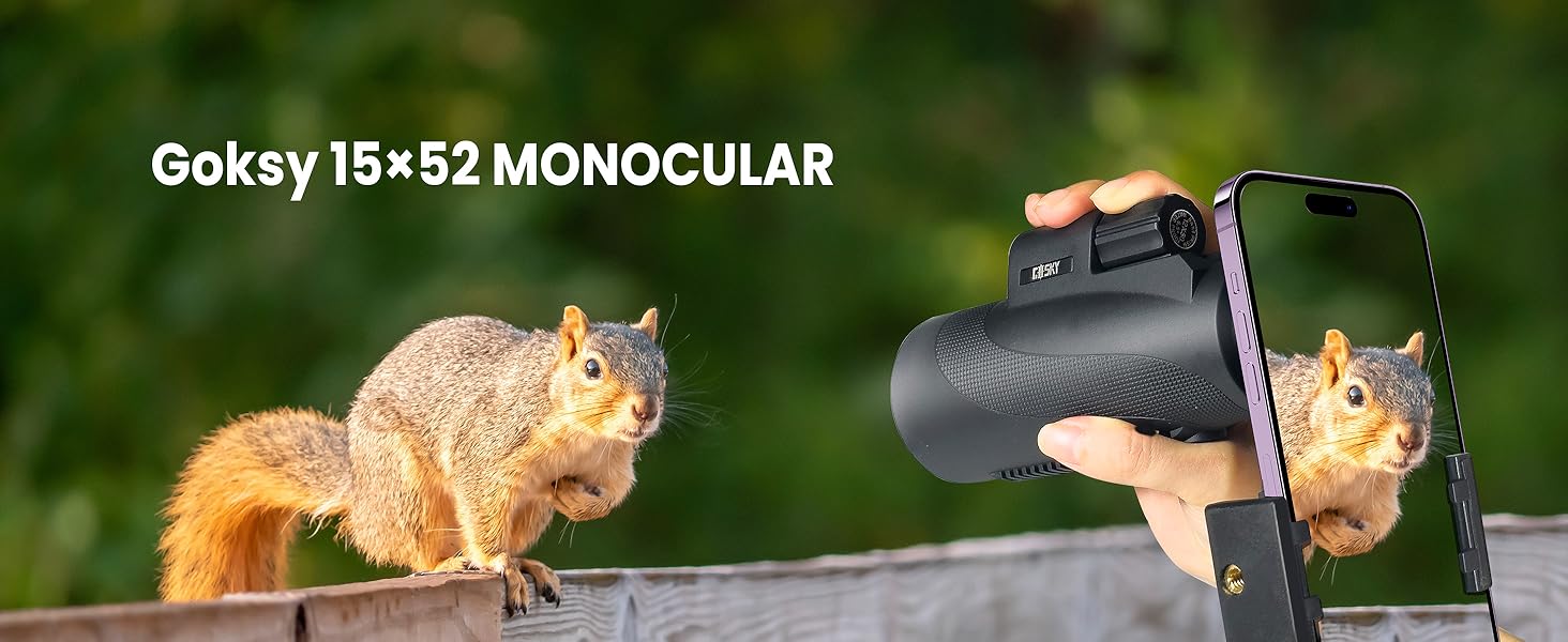 Gosky 15x52 Monocular for Adults High Powered
