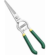 SENDA 8 Inch Pruning Shears - Dual-Color Coated Bypass Pruner with Non-Slip Ergonomic Handle for ...