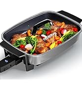 Nuwave Medley XL Digital Electric Skillet, Family Size Griddle w/Glass Lid, 2025 New &amp; Improved P...