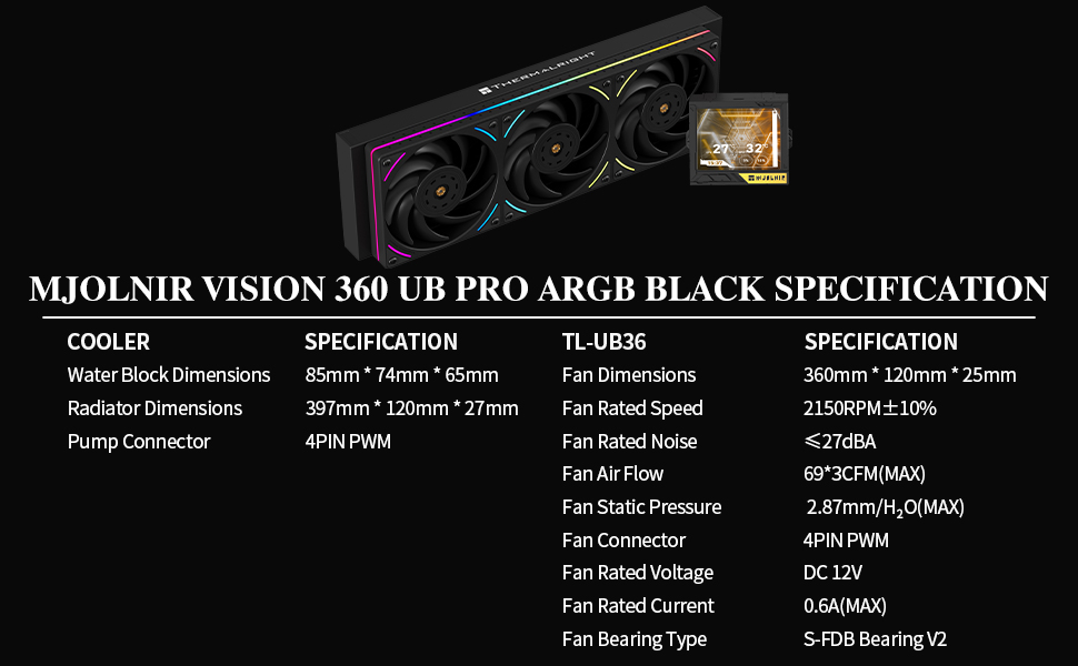 MV360 UB PRO BLACK ARGB