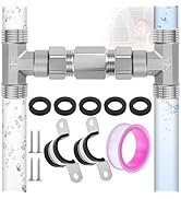 UBANU 304 Stainless Steel Bypass Sensor Valve Kit, Instant Hot Water Recirculating Pump System Ki...