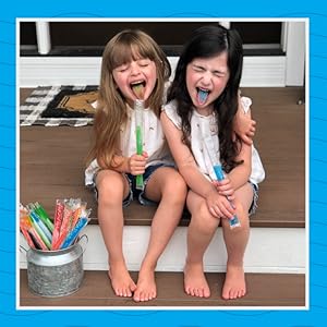 Kids eating ice pops