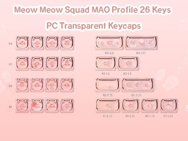 Crystal Jelly PC Keycaps