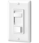 DEWENWILS Dimmer Switch for LED Lights, 600W Incandescent/Halogen and 150W CFL/LED, Single-Pole o...