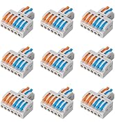 Tugermoola 9PCS Lever Wire Connectors Quick Wiring Cable Connector Electrical Lever Wire Cable Co...