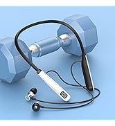 CHUYI Wireless Bluetooth 5.3 Neckband Headphone, Hanging Neck Magnetic Attraction Headset with LE...