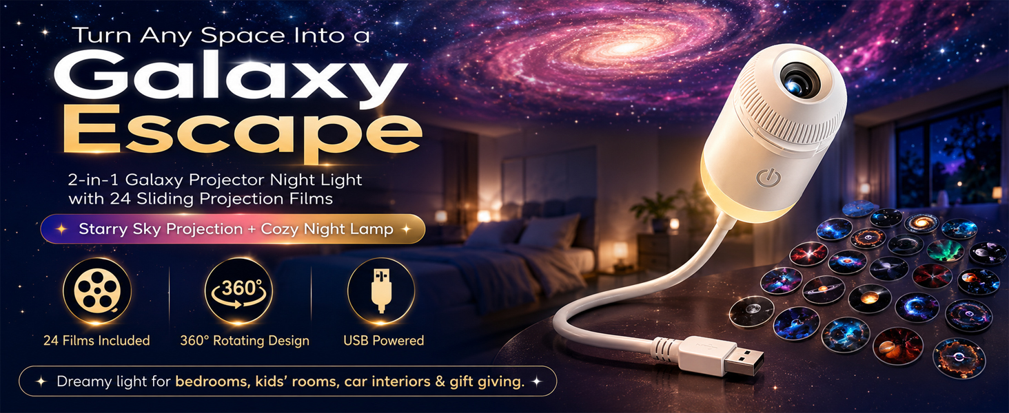 Galaxy Projector Star Sunset Lamp Space Night Light for Bedroom Aurora Planetarium De Galaxias para