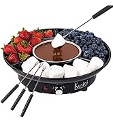 Kusini Electric Fondue Pot Set - Chocolate Fondue Kit - Temperature Control, Detachable Serving T...