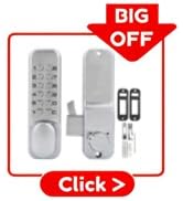 Keyless Sliding Door Lock,1 to 11 Digits Mechanical Combination Lock, Sliding Door Keypad Lock,Ke...