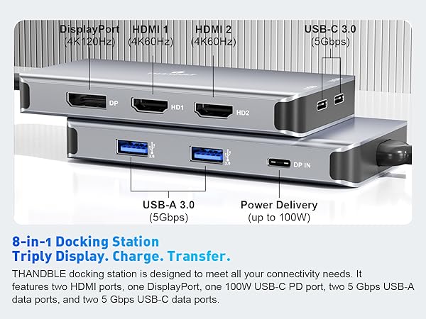 8 in 1 Docking Station