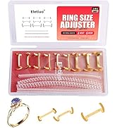 ELETIUO 13 Pack Filled Gold Metal Ring Guard with 4 Sizes Spirals,Invisible Ring Size Adjuster Se...