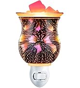 inrorans 3D Glass Butterfly Plug in Wax Warmer Electric Wax Melter for Scented Wax Oil Burner Nig...