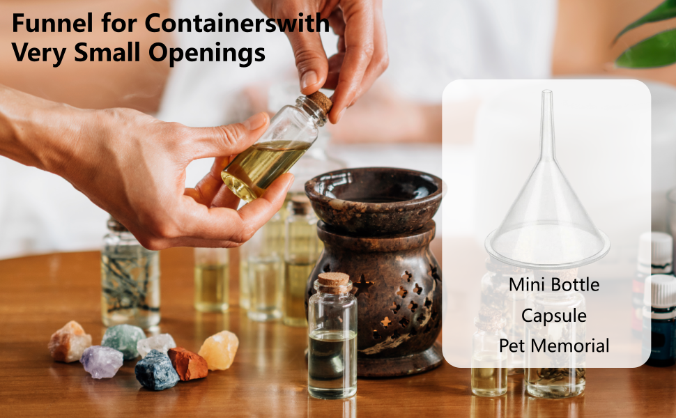 small funnels for filling small bottles