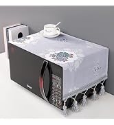 Microwave Oven Top Cover Dustproof Machine Protector Decorative Kitchen Appliance Cover - Grey Sm...