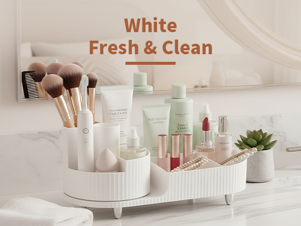 Rotating Makeup Caddy Organizer Vanity Skincare Brush Eyeshadow Lipstick Counter Desk Organization