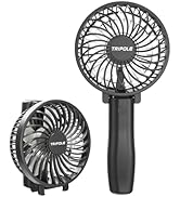 TriPole Handheld Fan Portable Mini Fan, 3 Speeds Foldable Small Personal Fan, Rechargeable USB De...