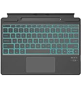 Qulose Surface Pro 8 Keyboard, Backlight Surface Pro 10 Keyboard, Detachable Bluetooth Keyboard f...