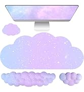 Cloud Mouse Pad Keyboard Wrist Rest for Mouse 4PCS Extended Large Stars Galaxy Space Desk Mat Pad...