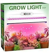 Grow Light Strip, Red Blue Full Spectrum, 15W LED with Auto ON/Off, 10 Dimmable Levels, 3 Switch ...