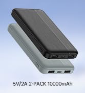 5V/2A Heated Vest Battery Pack 10000mAh 2 PACK