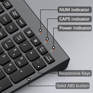 Compact Keyboard with Numeric Keypad and LED indicator