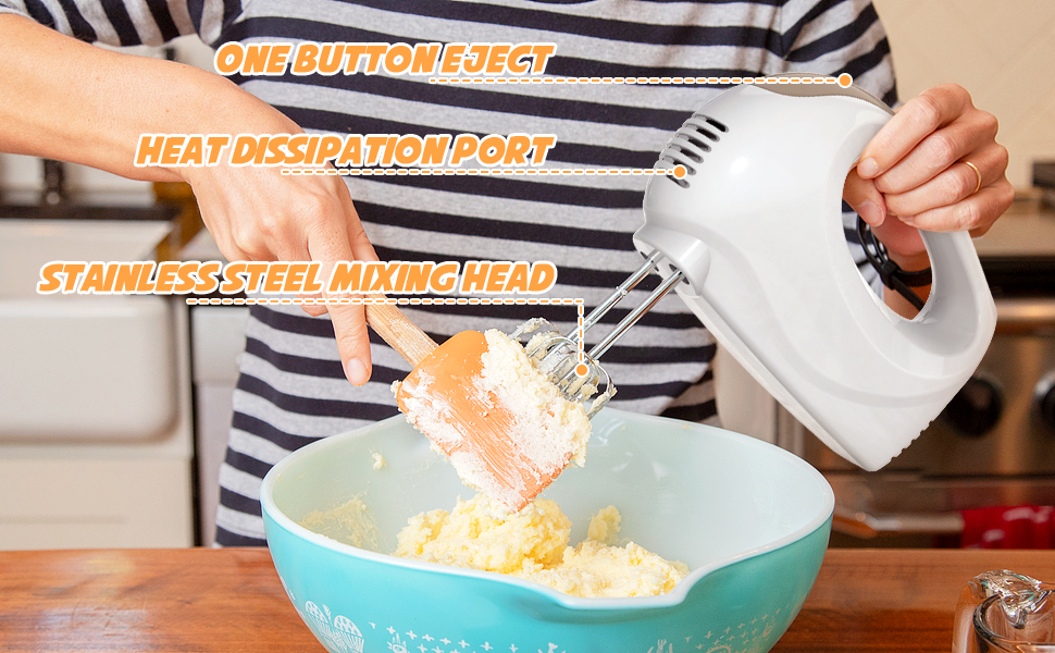 ?????? Showvigor Electric Hand Mixer, 5-Speed Handheld Mixer with Stainless Steel Whisk &amp;amp; Beaters