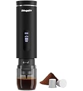 BougeRV Portable Drip Coffee Maker Compatible with K Cup &amp; Ground Coffee, Electric Car Coffee Mac...