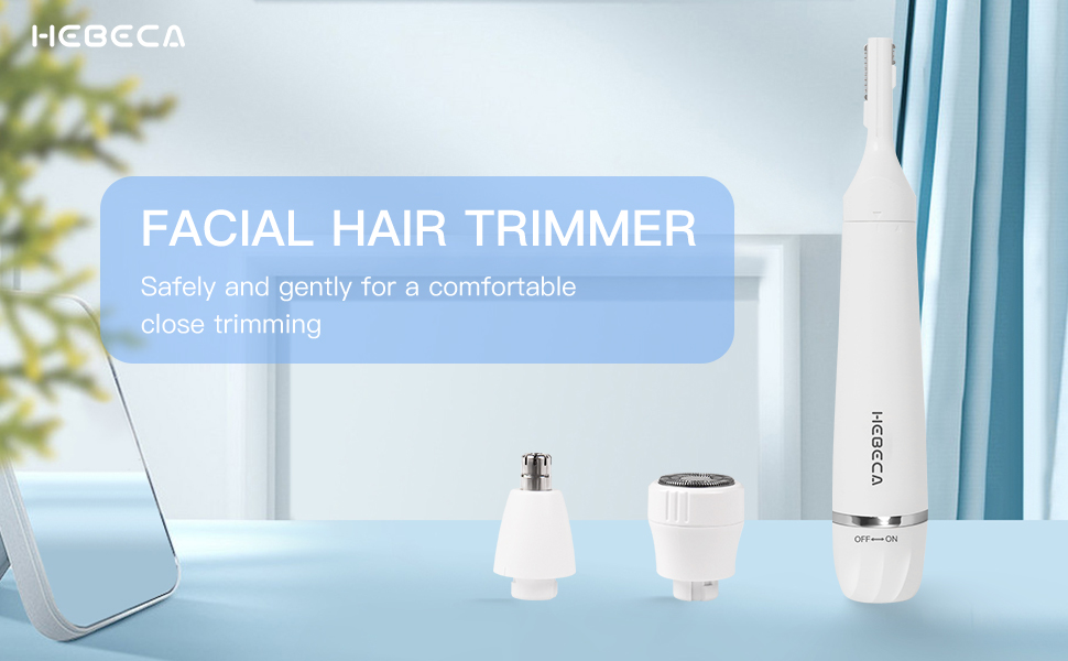 hebeca 3in1 facial hair trimmer flawless hair remover for face