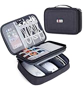 BUBM Electronic Organizer, Double Layer Travel Accessories Storage Bag for Cord, Adapter, Battery...