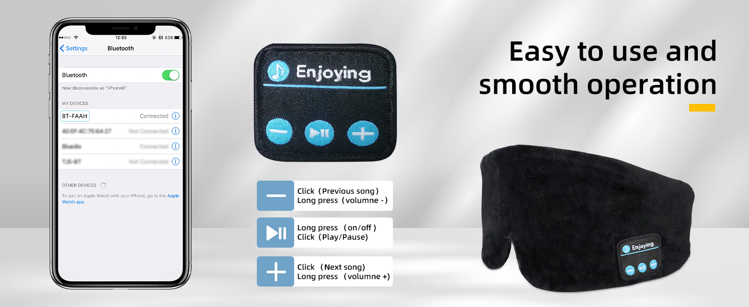 bluetooth sleep mask noise cancelling